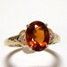 Ring Genuine Madeira Citrine w/ Diamond Accents set in 10k Yellow Gold s7 "Ring of Fire"