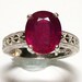 Ruby ring genuine ruby set in sterling silver custom hand set s7 gifts for her "Eternally Yours"