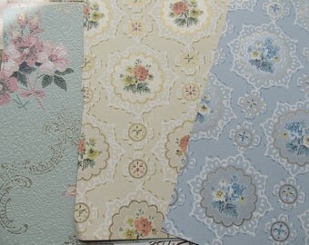 3 Vintage 1964 Wallpaper Samples