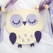 owl banner, baby shower its a girl banner, lavendar and ivory - READY TO SHIP - Clearance
