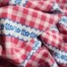 Vintage French Fabric Red Check Plaid Gingham Stripes Blue Flowers Alsace Suitable for Patchwork Quilting, Lavender Bags Feedsack