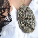 Antique Ornate Labyrinth Art Nouveau Sterling Silver Pendant Necklace