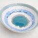 Ceramic Pottery Bowl Dish: Handmade stoneware pottery Teal green and misty blue