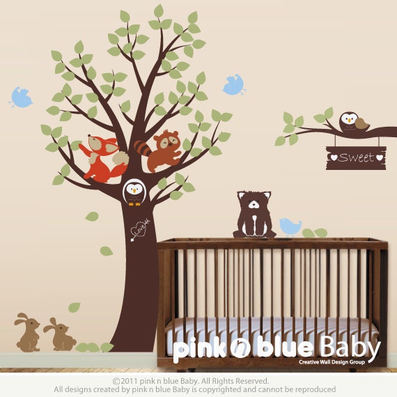 Items similar to Vinyl Wall Decal, Small Animal Friends ...