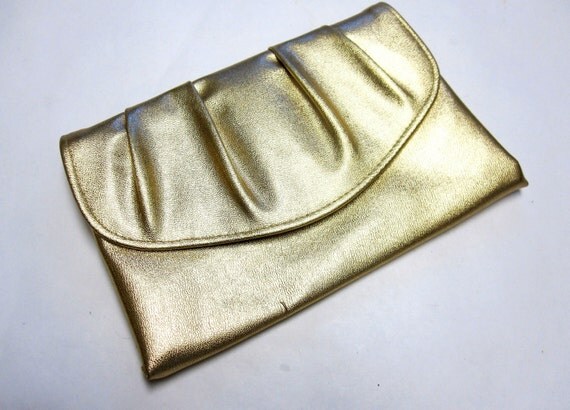 Gold Purse Metallic Clutch Shiny