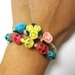 Sugar Skull Bracelet Flor de Muertos Jewelry Skull Bracelet Gothic Jewelry