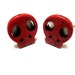 Sugar Skull Cufflinks Rockabilly Red