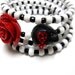 Rockabilly Day of the Dead Bracelet Red, White, & Black