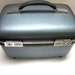 Vintage American Tourister Metallic Gray Blue Carry on Travel Cosmetic Train Case Tray Keys
