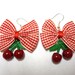 Rockabilly Jewelry Fresh Fruit Cherry Earrings Day Of The Dead