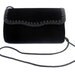 70s Modern Black Velvet Evening Clutch With Beaded Trim The Classic Black Bag