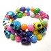 Day Of The Dead Sugar Skull Bracelet Flor de Muertos Itty Bitty Pretties Balloons Cuff