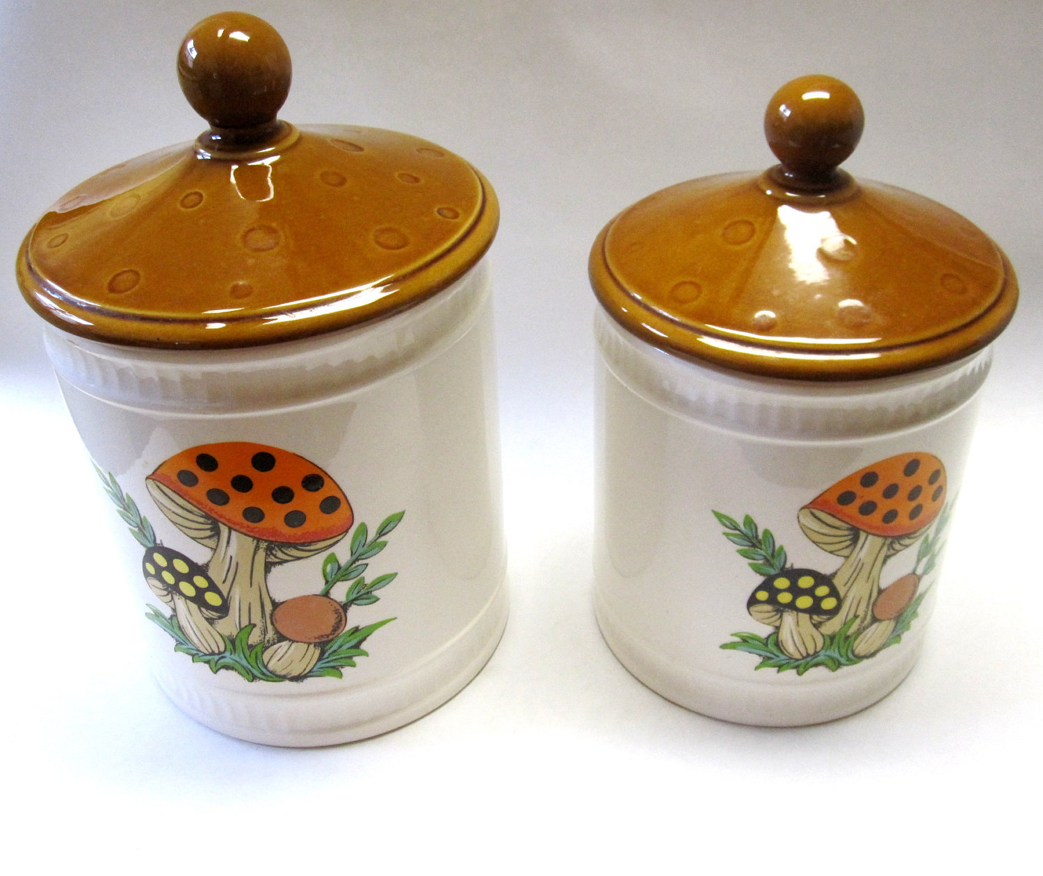 Vintage Mushroom Canisters Sears Merry Mushrooms 1982