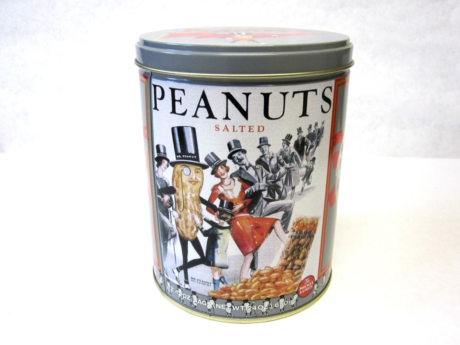 Reserved Kate Planters Peanut Tin Collectible 1989 Salted