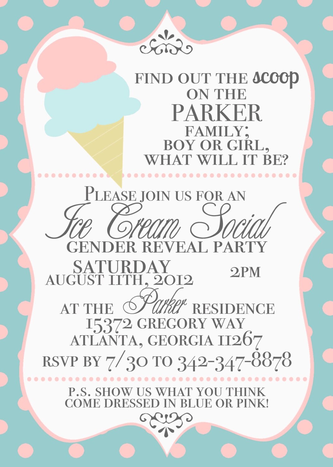 Ice Cream Social Invitation 7