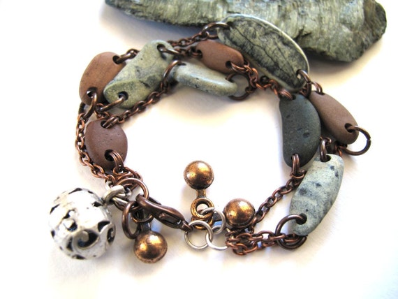 Beach Stone Jewelry JEWEL Bracelet by StoneAlone OOAK