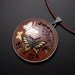 Butterflies pendant with shibuichi(Japanese alloy)