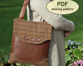 Sewing pattern to make the Rural Correspondent Bag - PDF pattern INSTANT DOWNLOAD
