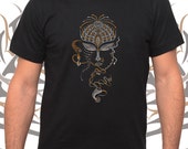 SheIndia T-shirt for man Size S, Black, Brown, Gray, Offwhite