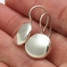 Shining silver pebbles drop earrings, silver earrings