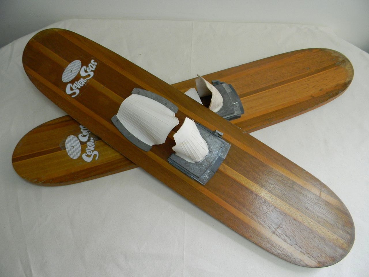 Vintage Wooden Seven Seas 42 inch Trick Water Skis
