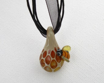 Bumble Bee Honeycomb Pendant