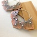 Rustic lotus hoops, Copper hoops,Copper and sterling silver earrings, Mehndi Modern Collection, hammered metal earrings