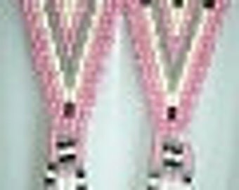 Pattern for 2 drop peyote earrings.