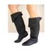 RARE vintage 80s boots OTK Black Leather Tall PIRATE slouchy 7 flat riding boho