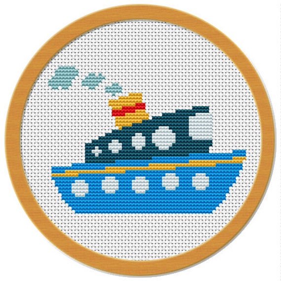 Download Cross stitch pattern boat PDF file