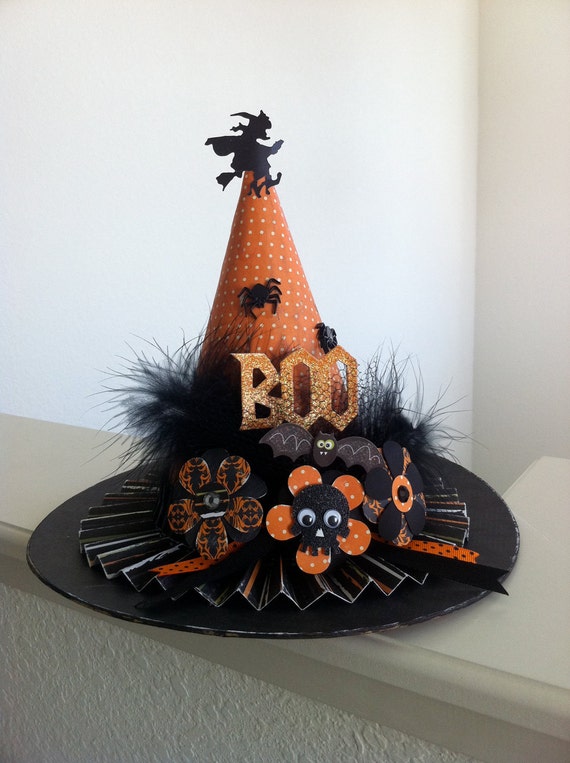 Halloween Witch Hat Paper Mache Decoration