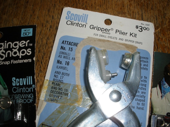 Cool Vintage Tools Scovill Clinton Gripper Eyelet Plier kit