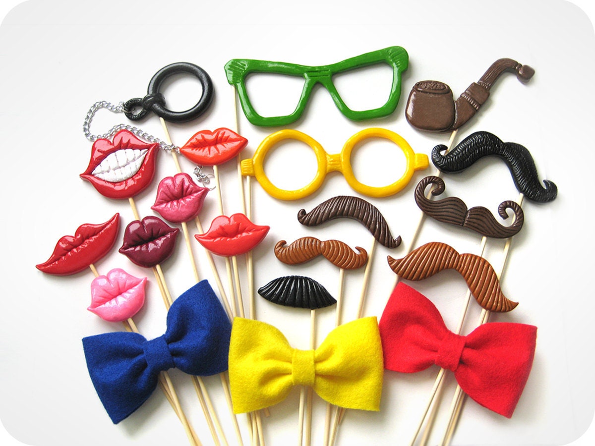 Set Of Piece Plastic Photo Booth Party Props Wedding