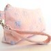 Pastel Clutch in Peach Pink, Shabby Chic Zipper Pouch, Floral Cosmetic Bag, Romantic Accessories