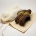 Linen shoe bag for felted slippers