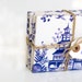 Ceramic Tile Coasters, Japan in Watercolor Indigo, set of 4 LAST ONE