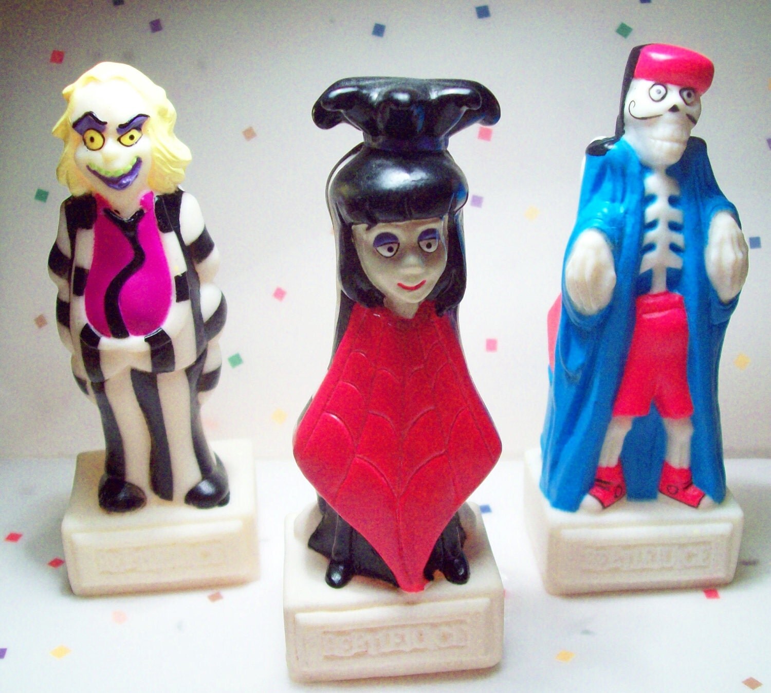 Vintage Toys From the 1988 Movie Beetlejuice 3 figures