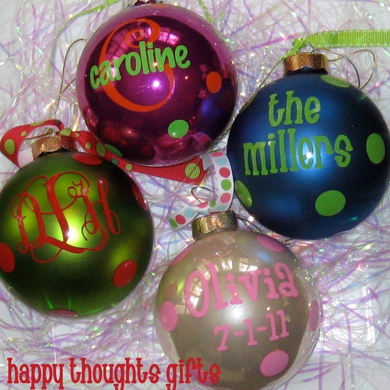 ONE Large Personalized Christmas Ornament 4 Large