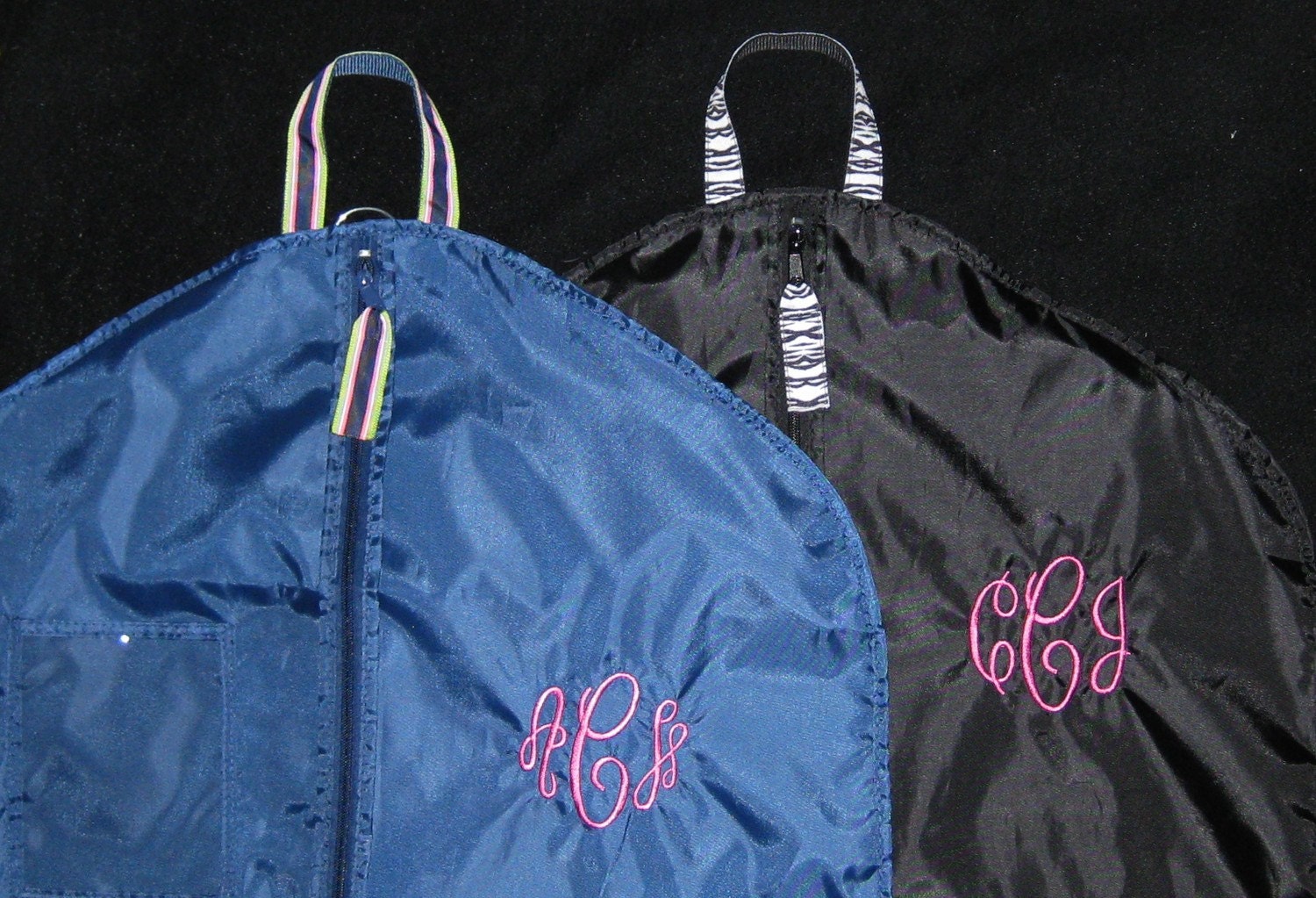 Monogrammed Personalized Garment Bag with Ribbon Trim