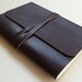 Leather Bound Artist Sketchbook Dark Rich Purple. Handmade