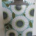 Lg. Decorative Clipboard--Teal, Green, White-Daisy and Dots