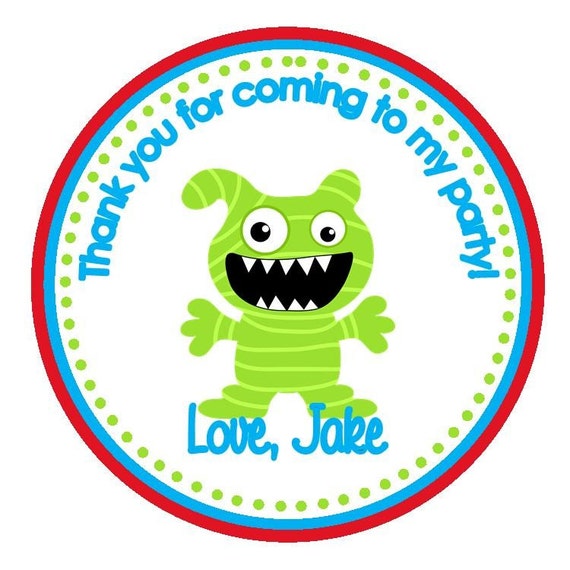 Adorable Monster Birthday Party Favor Tags Il_570xn
