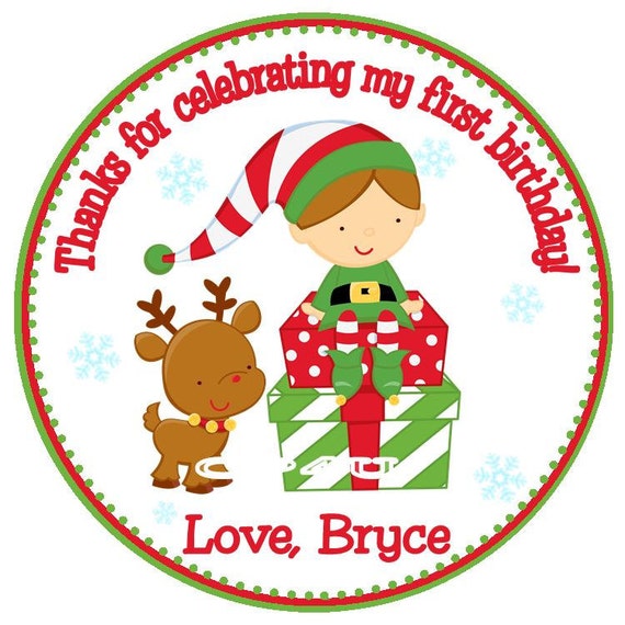 Christmas Elf Festive Favor or Gift Tags Il_570xn