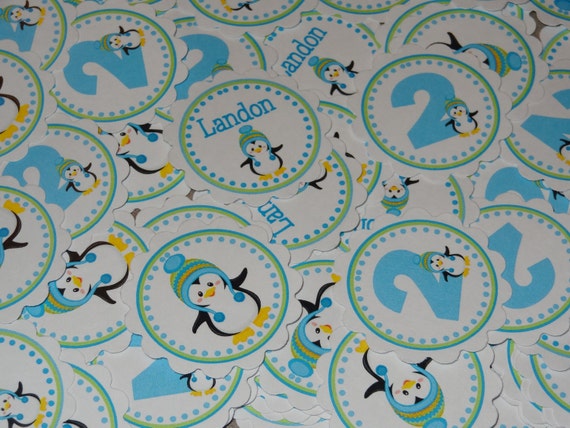 Penguin Winter ONEderland Confetti for Boys Il_570xn