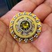 Steampunk Tie Tack or Pin (T45) - Silver Filigree with Large Brass Gears - Swarovski Crystals - Fathers Day