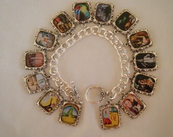 Wizard of Oz Altered Art Charm Bracelet