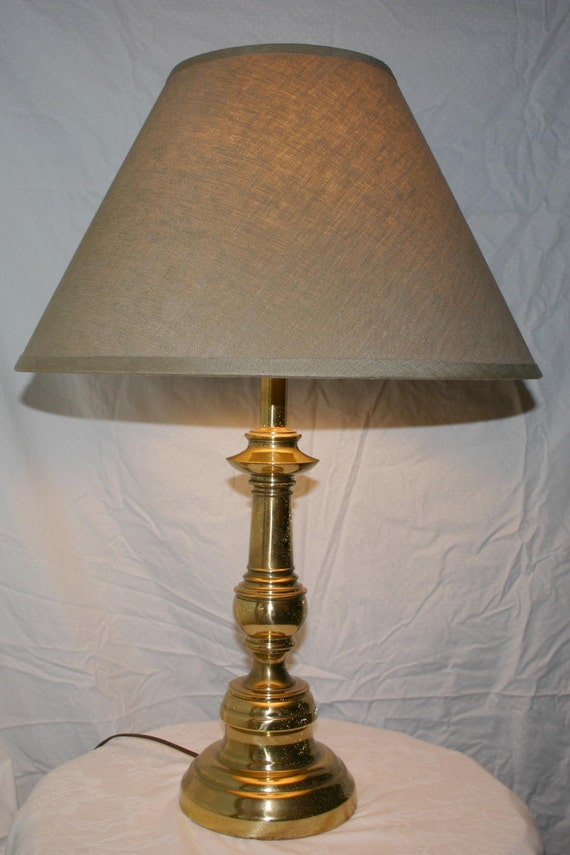 Vintage Solid Brass Stiffel Table Lamp Circa 1960s Or 70s 3 6610