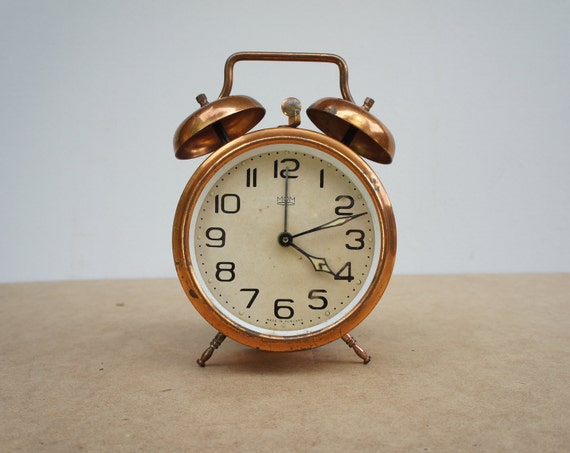 Vintage Hungarian Brass MOM Alarm Clock