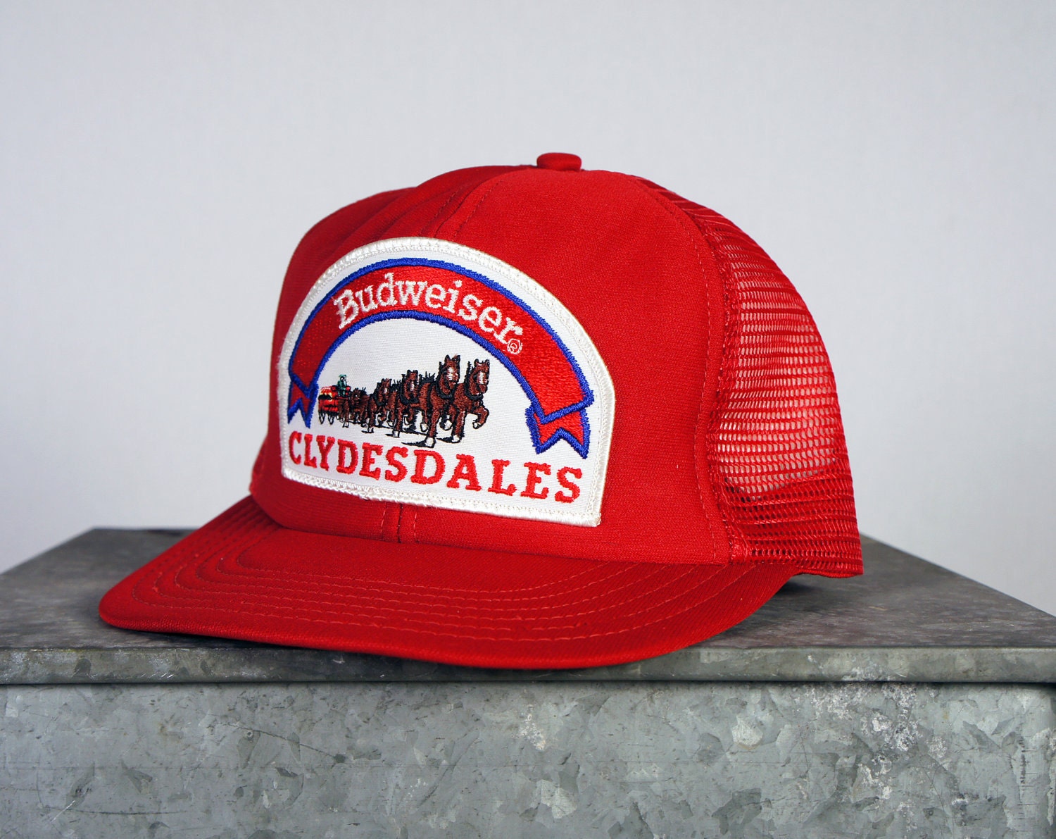 Vintage Mesh Beer Baseball Cap / Trucker Hat Budweiser