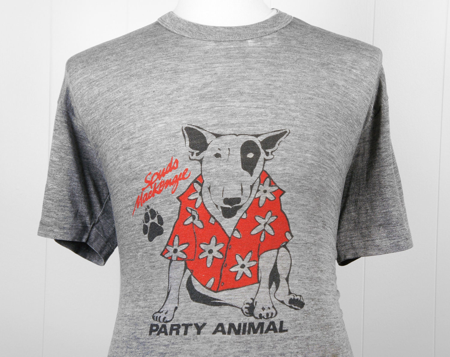 Vintage 1980's Spuds Mackenzie Party Animal T-Shirt Size